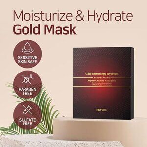 Ronas Gold Salmon Egg Hydrogel Mask Pack of 10